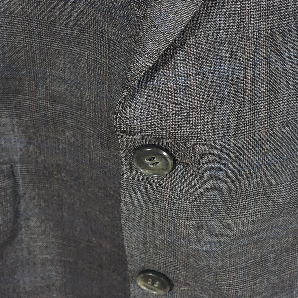 VTG St. Michael Men's Sport Coat Blazer Two Button Gray Plaid Wool‎ Sz 38S